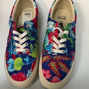 Ralph Lauren Colorful Floral Sneakers size 8 NWT